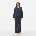 Lacoste Kadın Loose Fit Fermuarlı Lacivert Sweatshirt