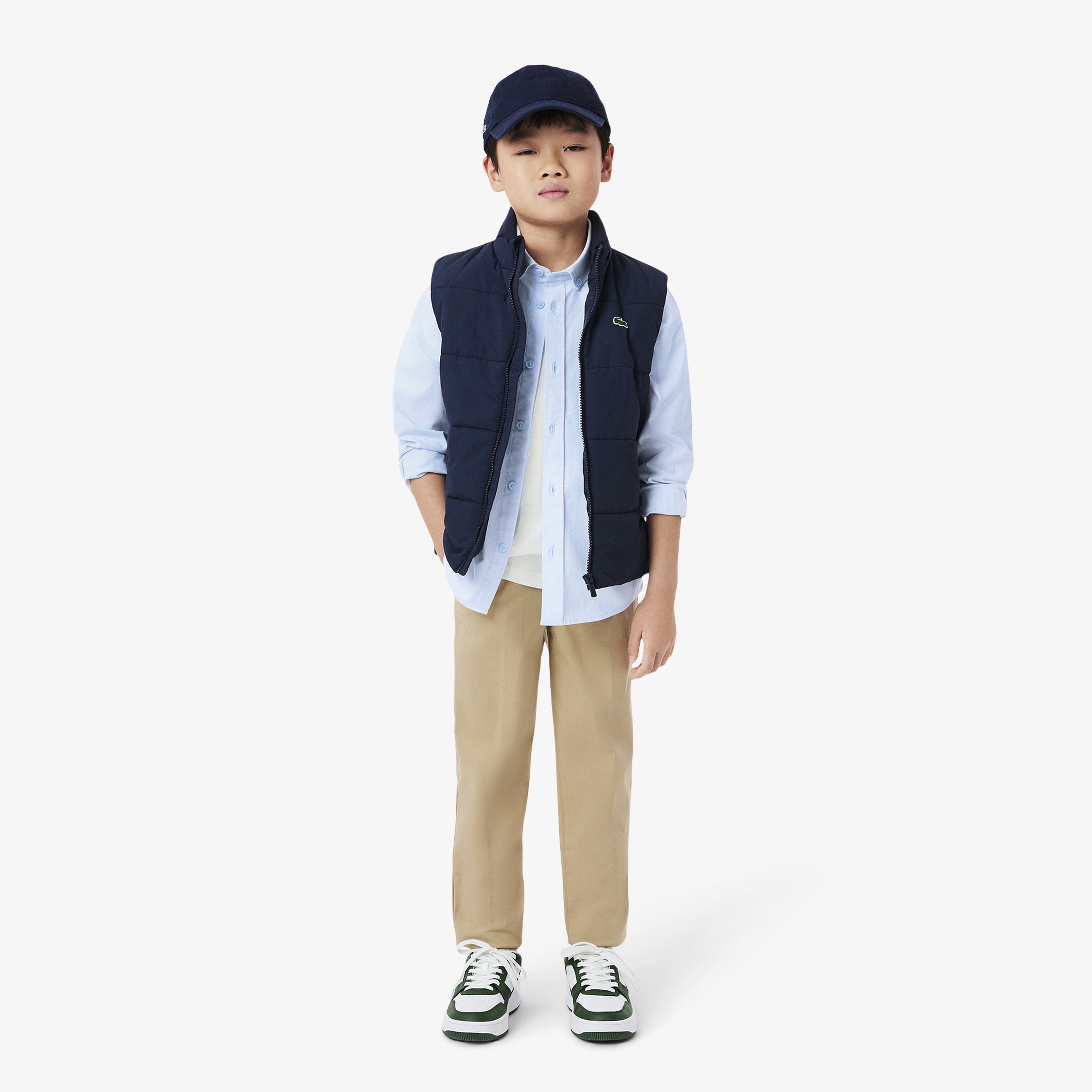 Çocuk Çizgili Mavi Gömlek