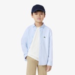 Çocuk Çizgili Mavi Gömlek