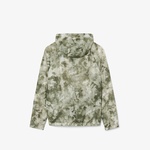 Erkek Kapüşonlu Baskılı Yeşil Ceket