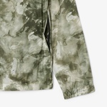 Erkek Kapüşonlu Baskılı Yeşil Ceket