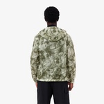 Erkek Kapüşonlu Baskılı Yeşil Ceket