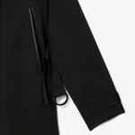 Kadın Oversize Fit Kapüşonlu Siyah Trençkot