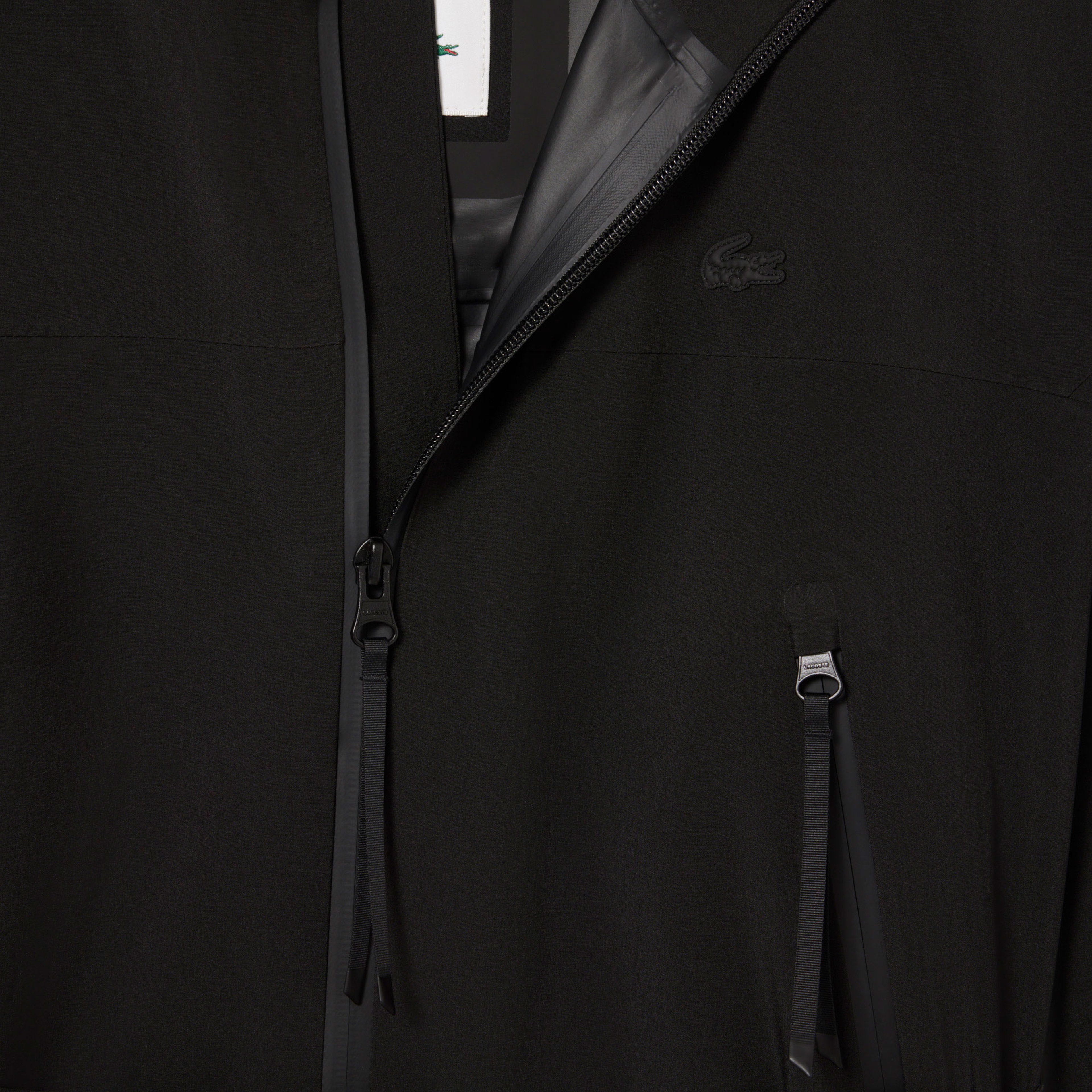 Kadın Oversize Fit Kapüşonlu Siyah Trençkot