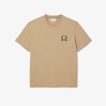 Erkek Classic Fit Bisiklet Yaka Bej T-Shirt