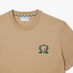 Erkek Classic Fit Bisiklet Yaka Bej T-Shirt