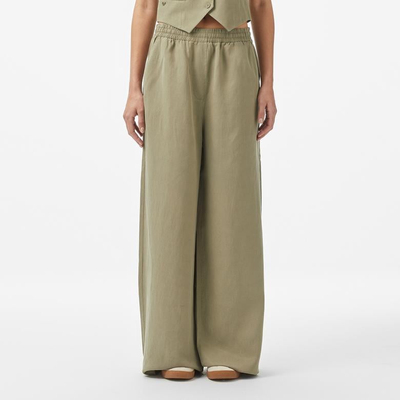 Kadın Relaxed Fit Haki Pantolon