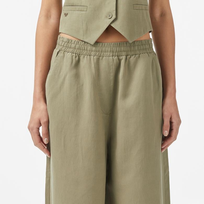Kadın Relaxed Fit Haki Pantolon
