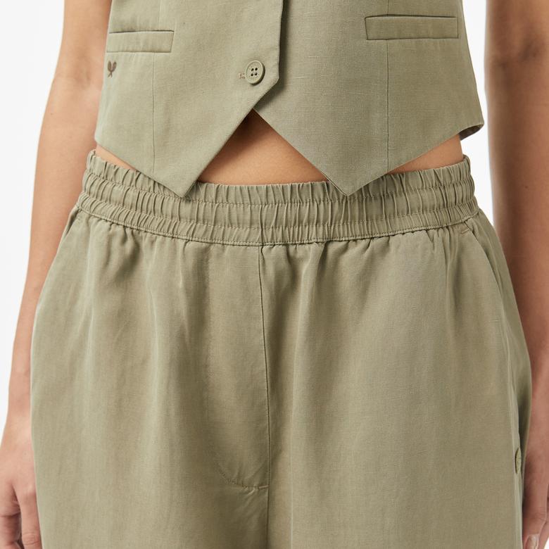 Kadın Relaxed Fit Haki Pantolon
