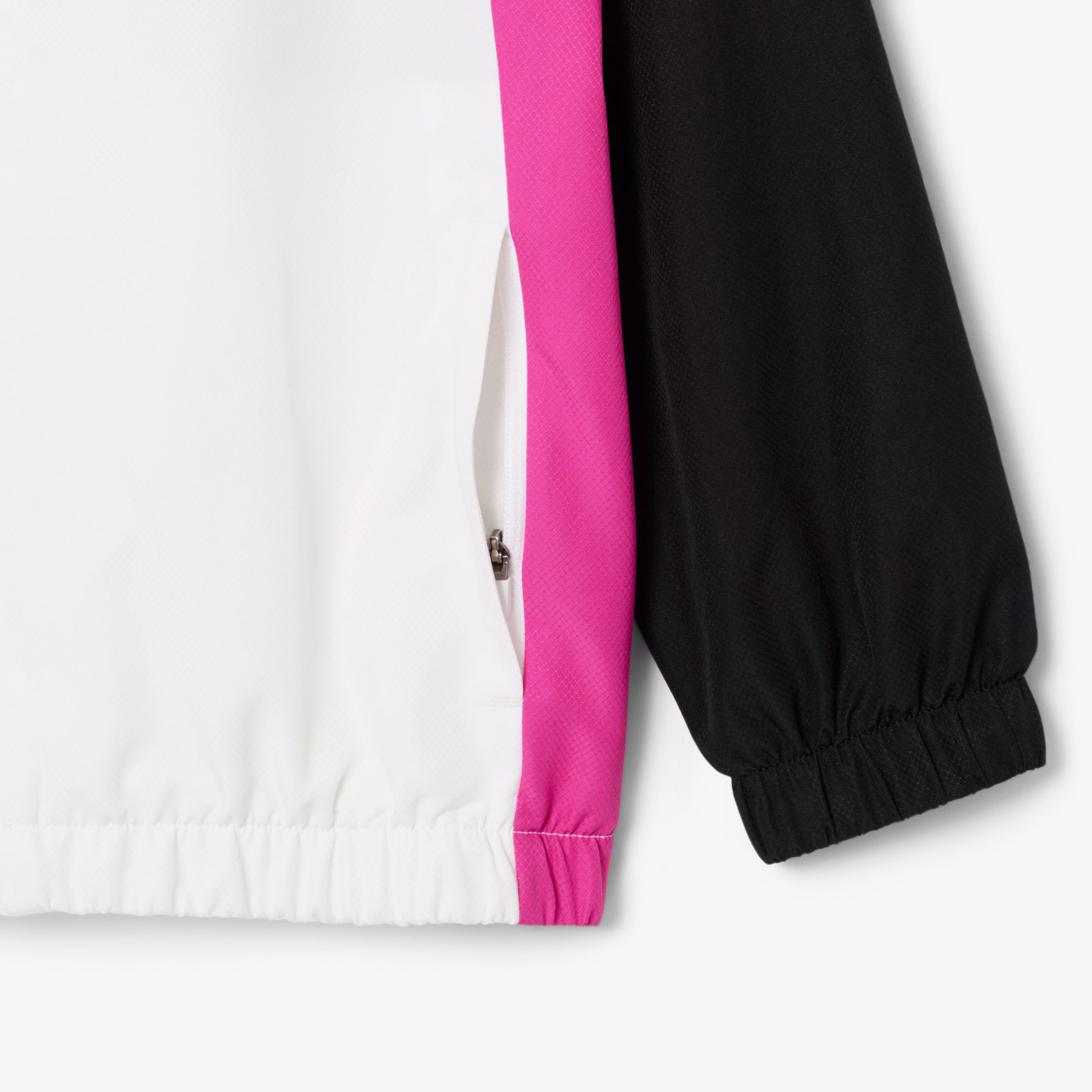 Lacoste Erkek Çocuk Kapüşonlu Renk Bloklu Beyaz Eşofman Takımı