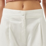 Kadın Relaxed Fit Beyaz Pantolon