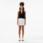 Kadın Kolsuz V Yaka Siyah Triko