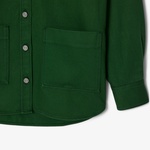 Kadın Relaxed Fit Denim Yeşil Ceket