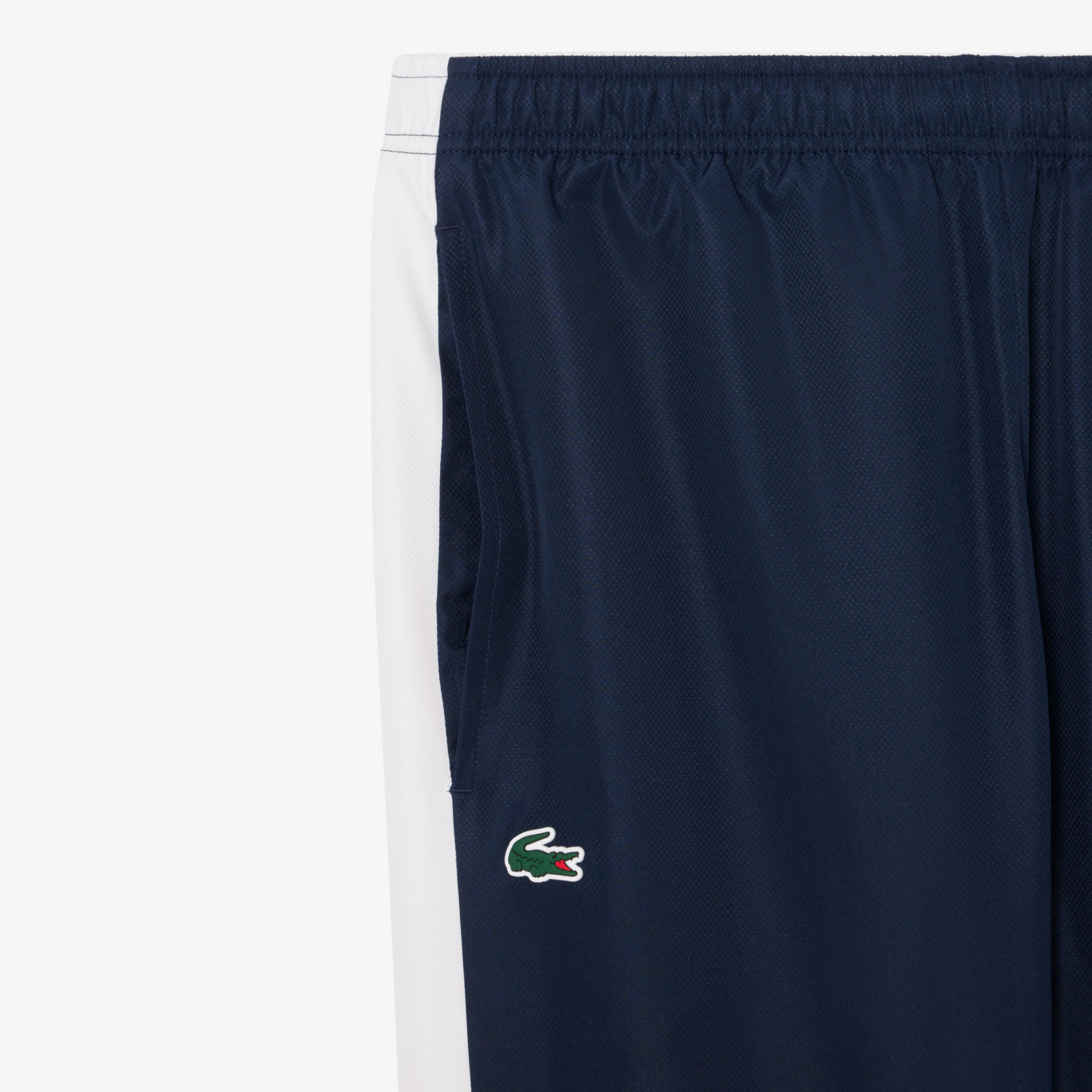 Erkek Regular Fit Kapüşonlu Renk Bloklu Beyaz Eşofman Takımı