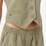 Kadın Slim Fit Haki Yelek