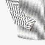 Erkek Regular Fit Çizgili Beyaz Gömlek