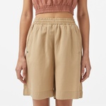 Kadın Regular Fit Bej Bermuda Şort
