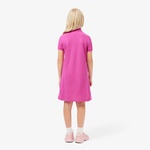 Kız Çocuk Kısa Kollu Polo Yaka Pembe Elbise