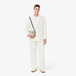 Erkek Loose Fit Beyaz Eşofman Altı