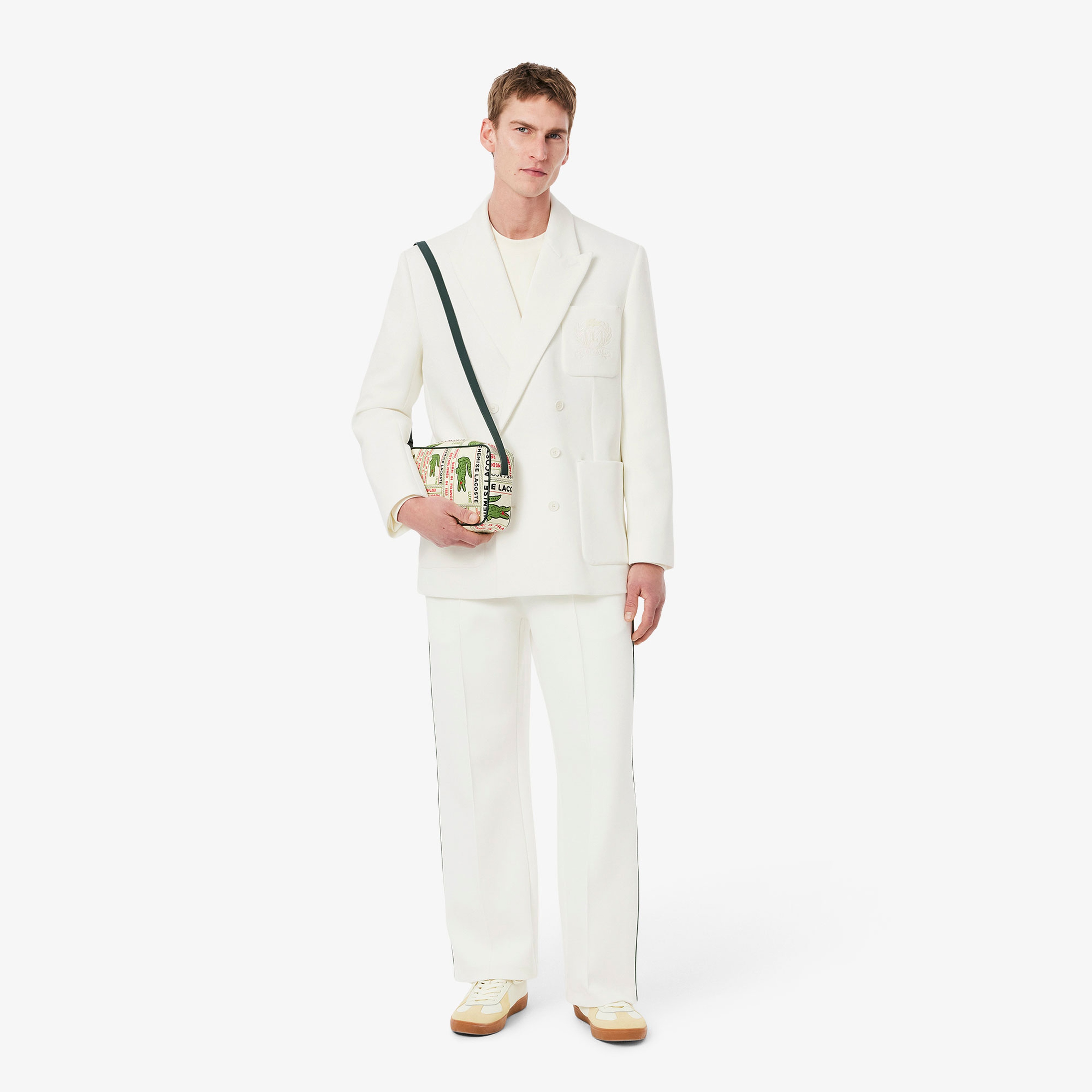 Erkek Loose Fit Beyaz Eşofman Altı