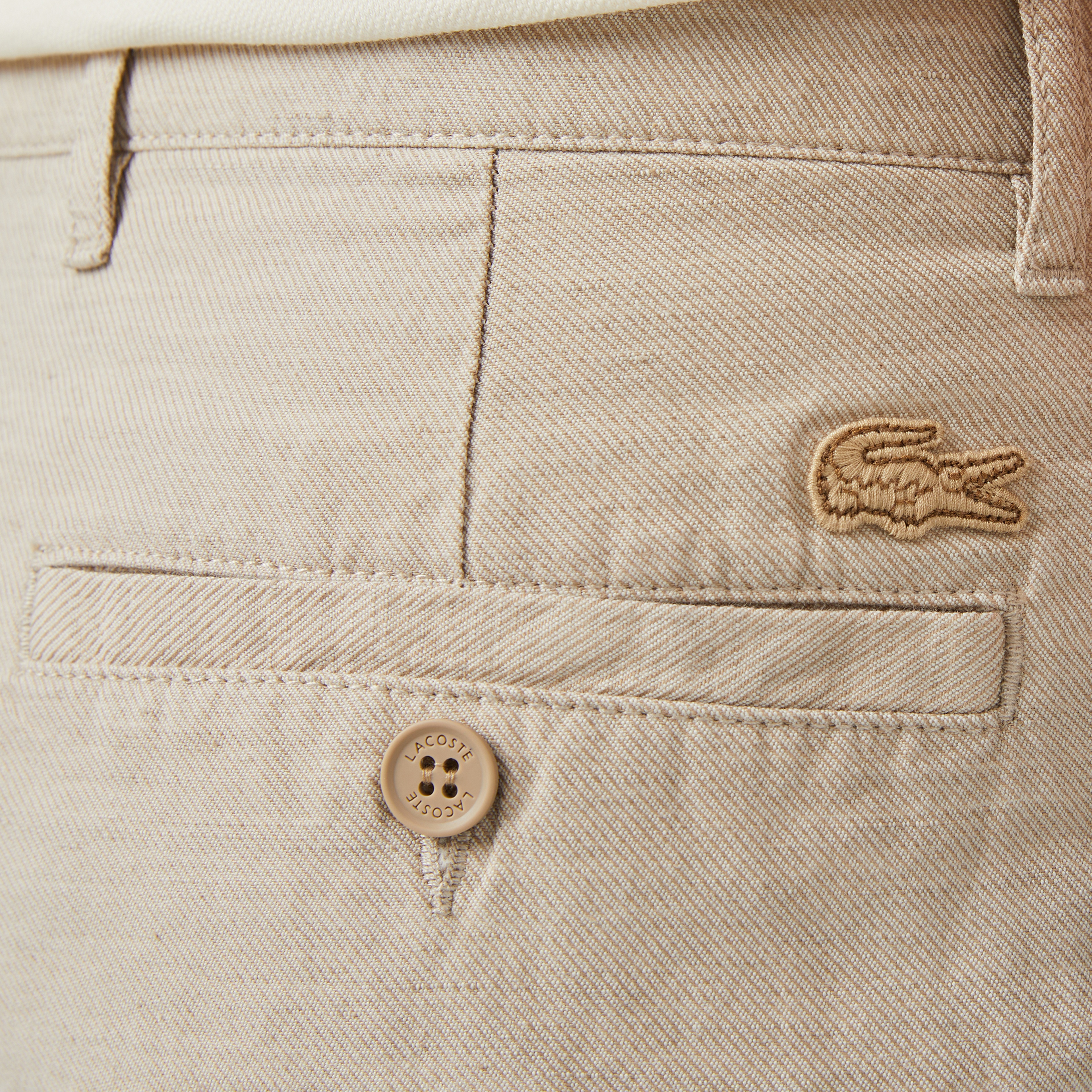 Erkek Slim Fit Bej Bermuda Şort