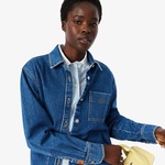 Kadın Relaxed Fit Denim Lacivert Ceket