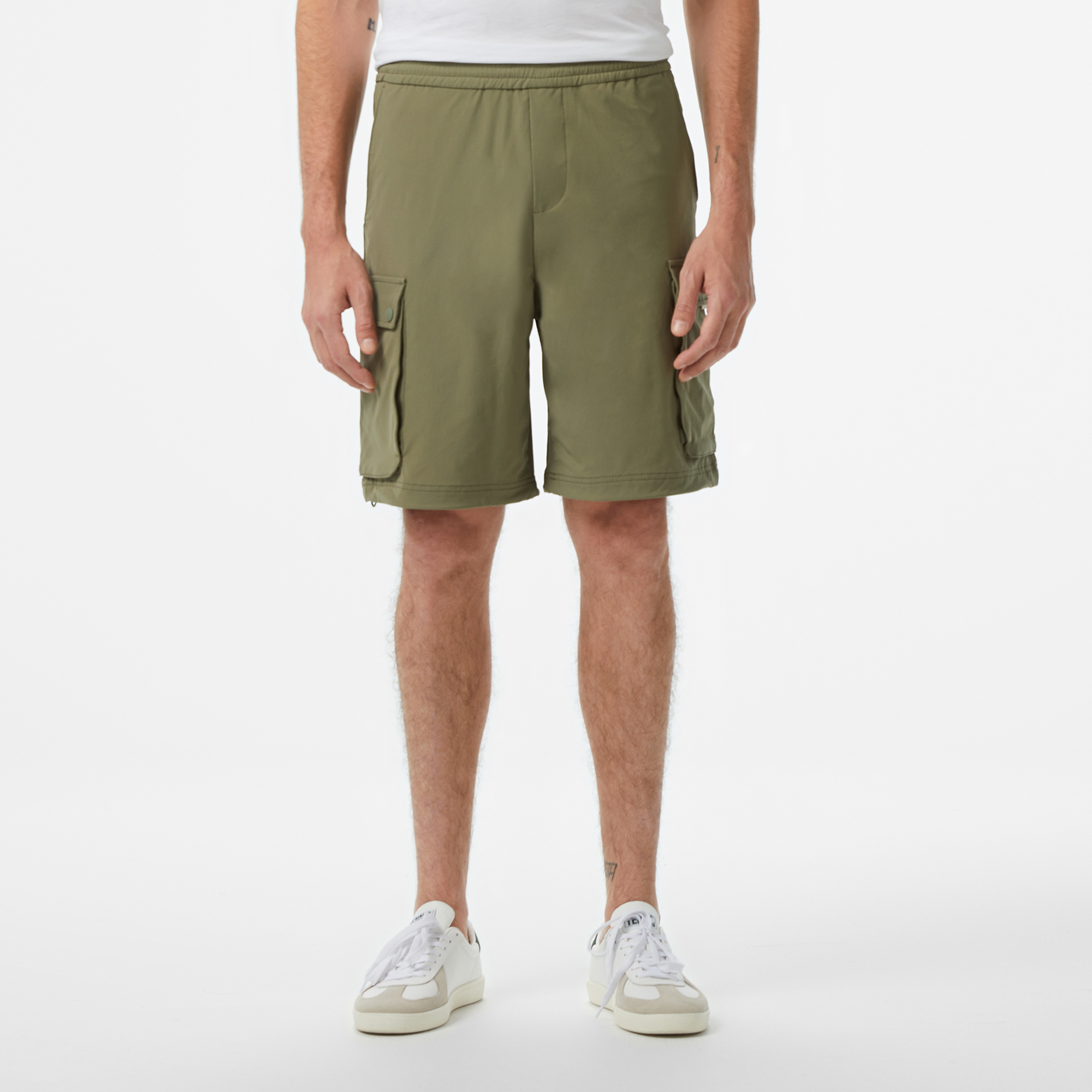 Erkek Relaxed Fit Haki Bermuda Şort