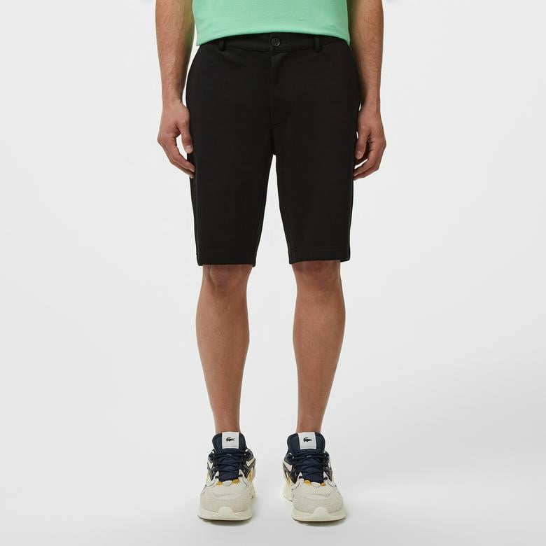 Erkek Tapered Fit Siyah Bermuda Şort