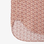 Kadın Oversize Fit Kısa Kollu Monogram Bej Gömlek