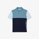 Çocuk Renk Bloklu Lacivert Polo