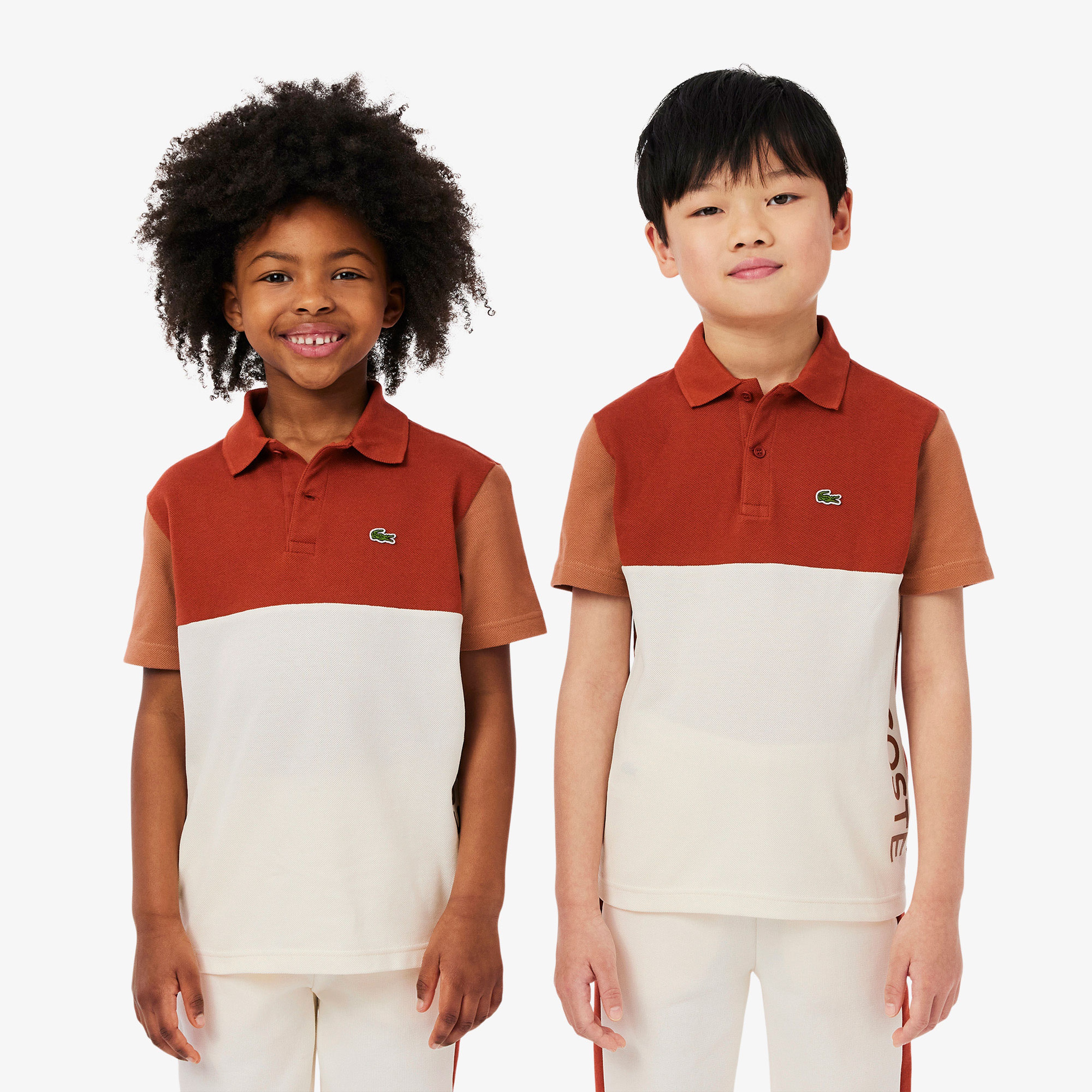 Çocuk Renk Bloklu Bej Polo