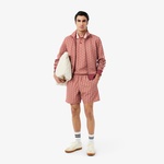 Lacoste Mid Monogram Print Swim Erkek Turuncu Mayo