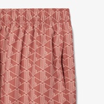 Lacoste Mid Monogram Print Swim Erkek Turuncu Mayo