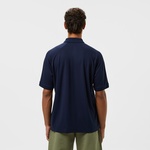 Erkek Oversize Fit Yarım Fermuarlı Lacivert Polo