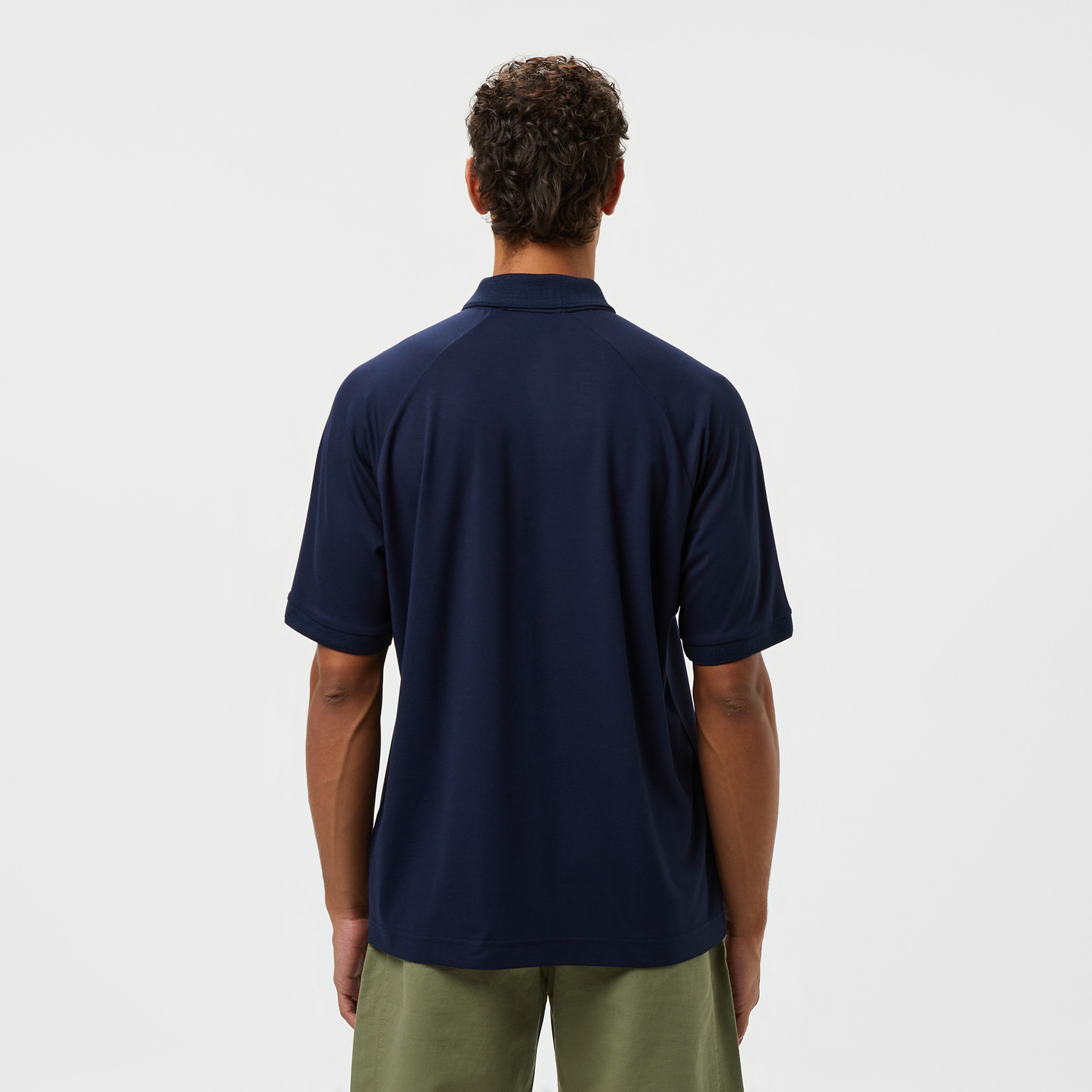 Erkek Oversize Fit Yarım Fermuarlı Lacivert Polo