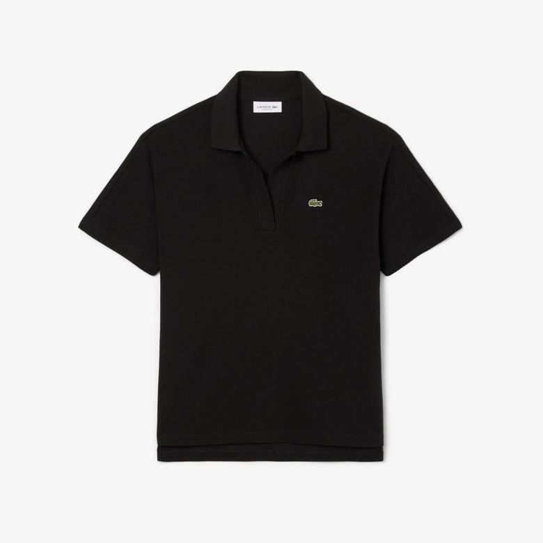 Kadın Relaxed Fit Siyah Polo