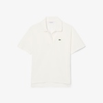 Lacoste Kadın Relaxed Fit Krem Polo
