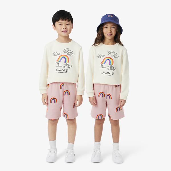 Çocuk Desenli Pembe Şort