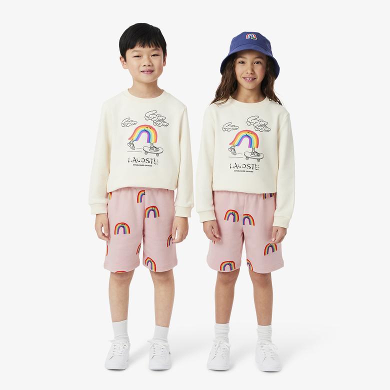 Çocuk Desenli Pembe Şort