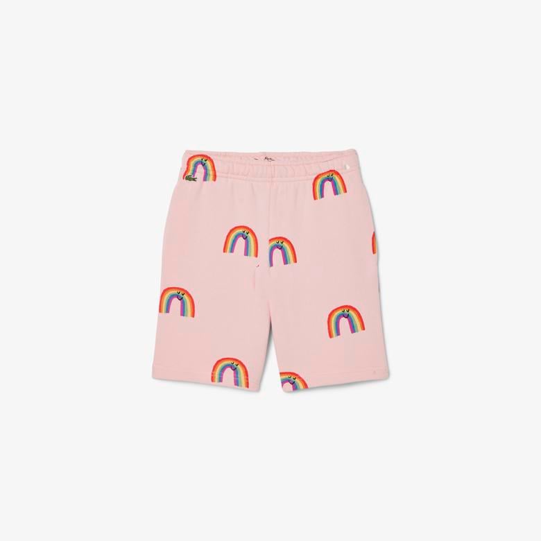 Çocuk Desenli Pembe Şort
