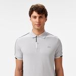 Lacoste Erkek Regular Fit Renk Bloklu Gri Polo