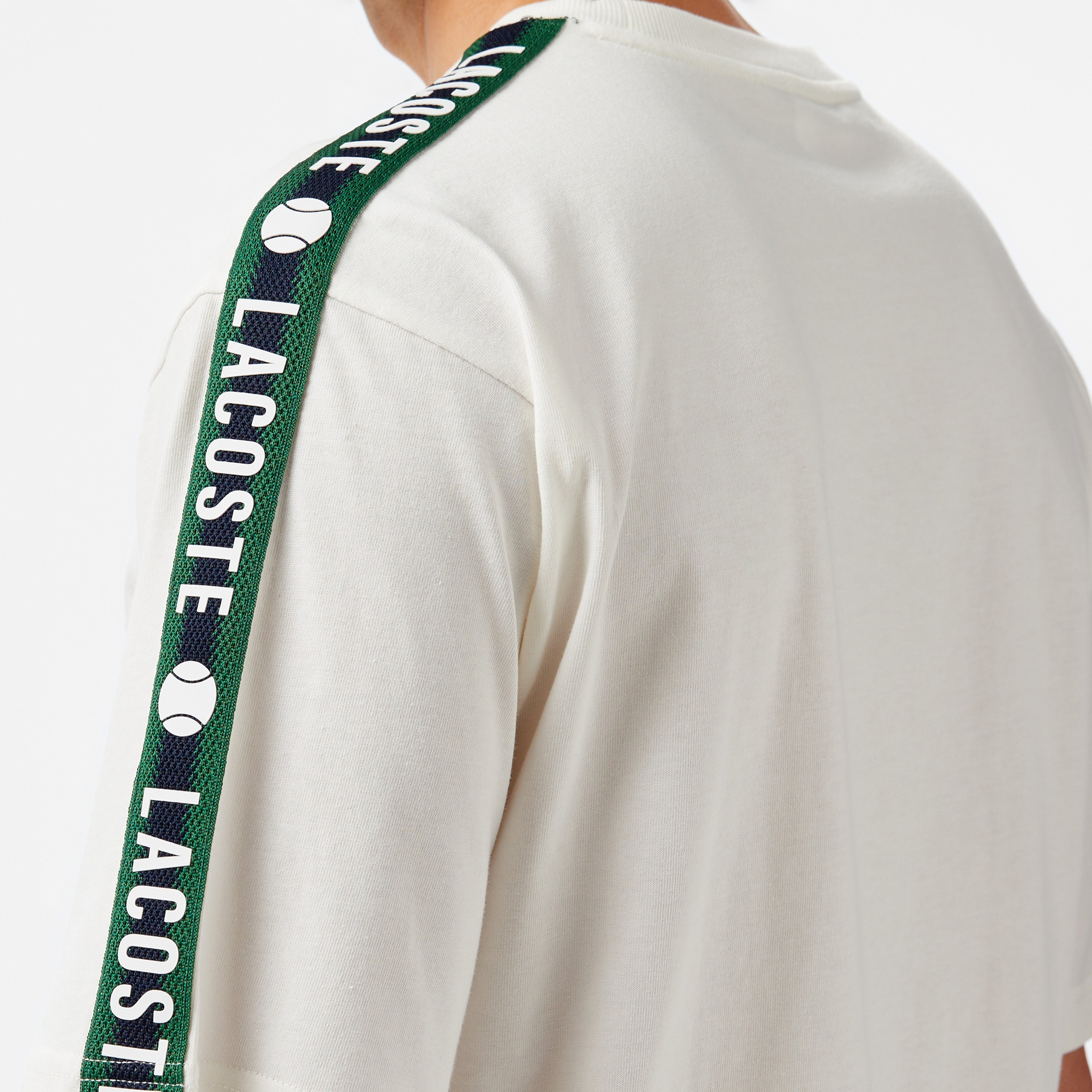 Erkek Relaxed Fit Bisiklet Yaka Baskılı Beyaz T-Shirt