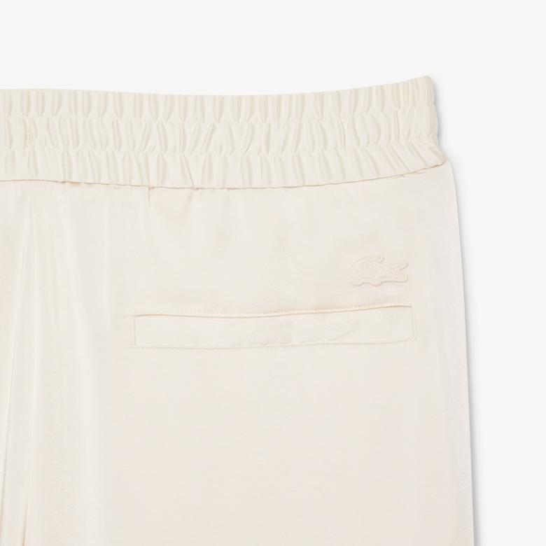 Kadın Oversized Fit Krem Pantolon