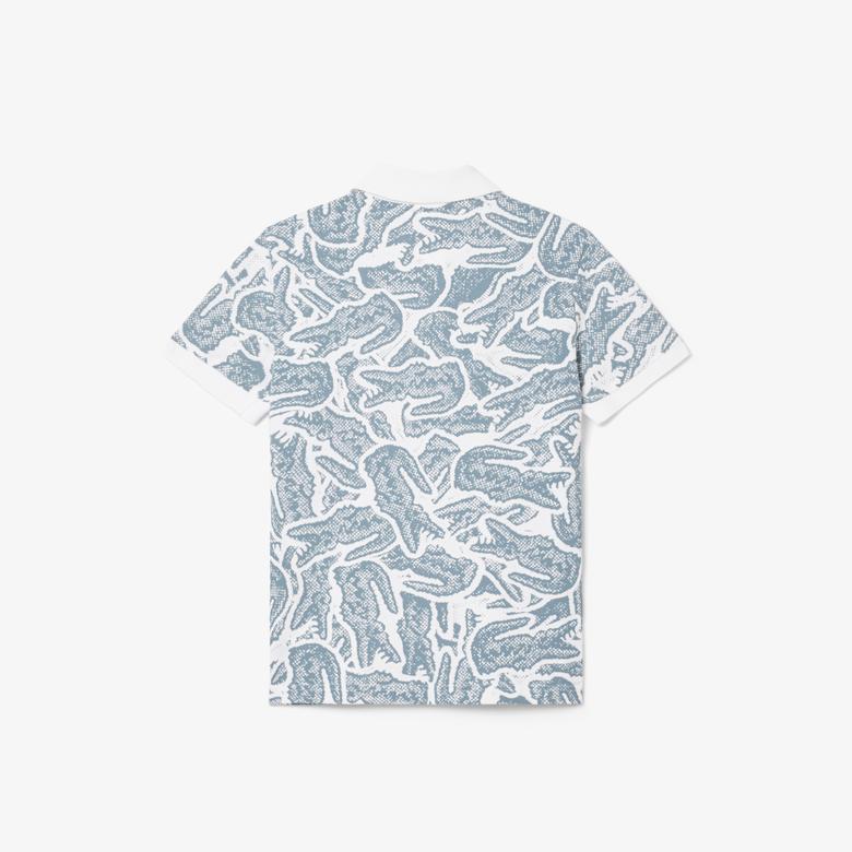 Çocuk Baskılı Mavi Polo