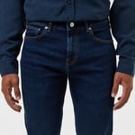 Erkek Slim Fit Koyu Mavi Jean Pantolon