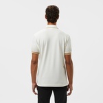 Loose Fit Erkek Baskılı Beyaz Polo