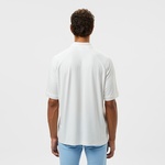 Erkek Oversize Fit Yarım Fermuarlı Beyaz Polo