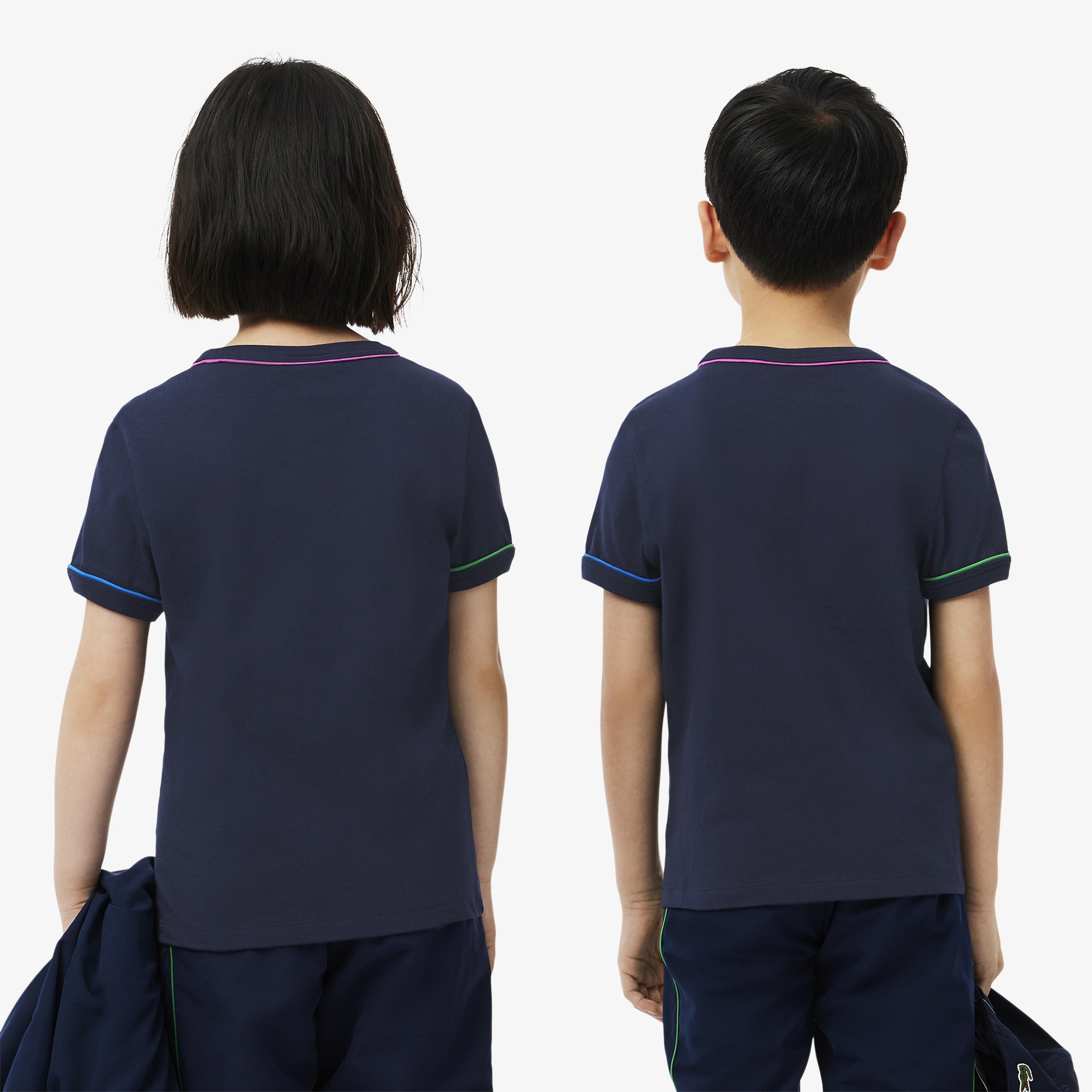 Çocuk Bisiklet Yaka Lacivert T-Shirt