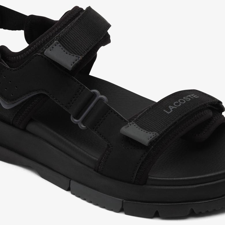 Suruga Premium Erkek Siyah Sandalet