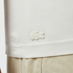 Erkek Slim Fit Bisiklet Yaka Baskılı Beyaz T-Shirt